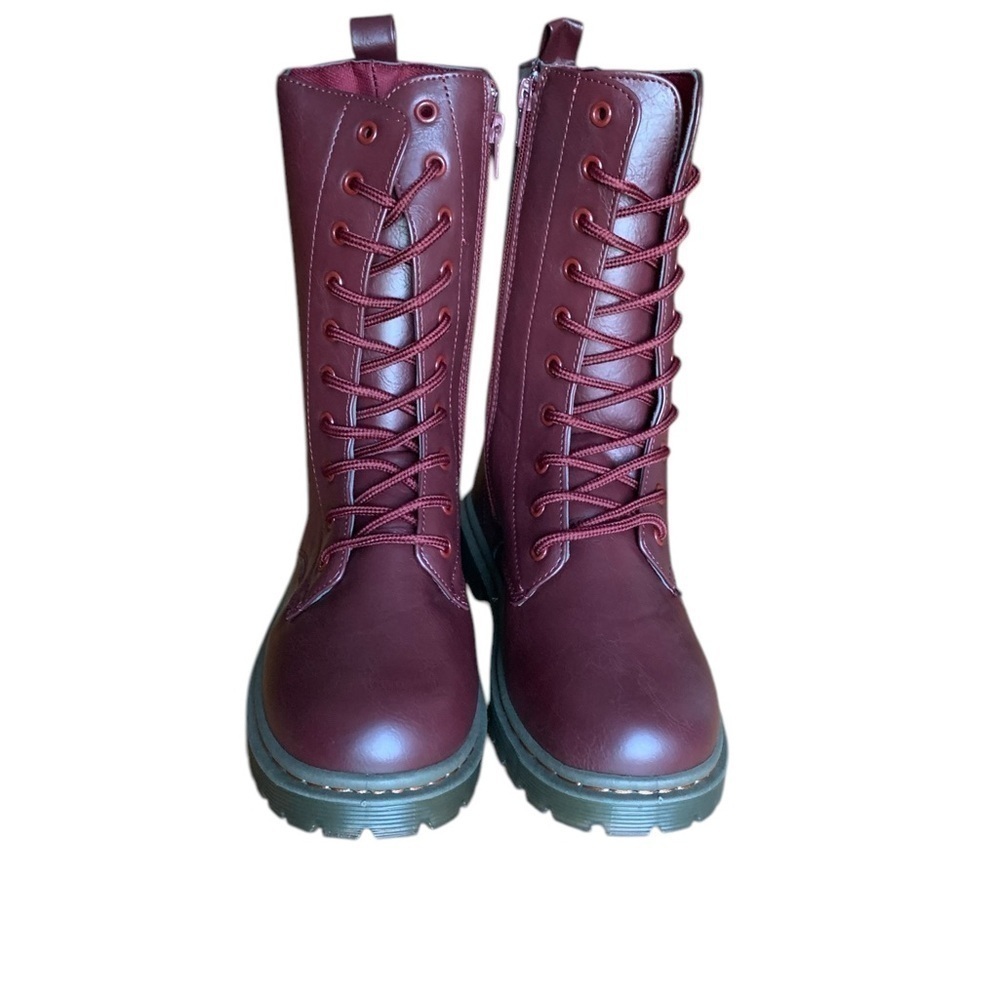 Charming Lady military style lace up boots